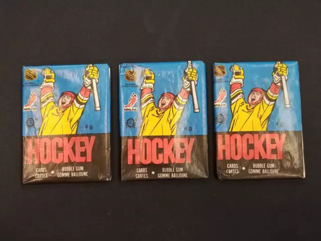 3 Pack Lot 1988-89 O-Pee-Chee Hockey Sealed Wax Packs Nhl Unopened
