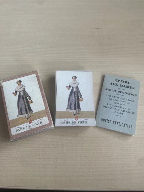 Jeu De Cartes Divination Ancien - 32 Cartes 'Epitre Aux Dames', Dame De Coeur