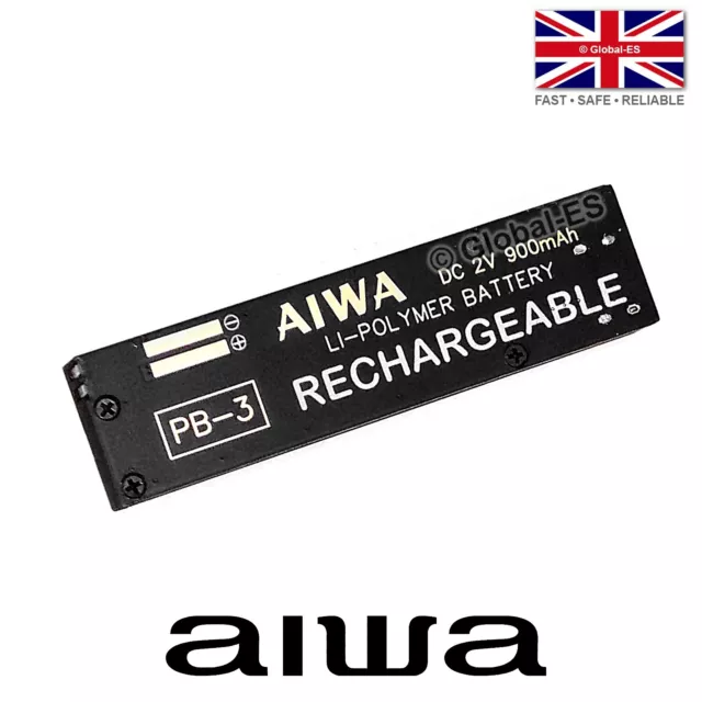 AIWA PB-3 PB-4 PB-4S Cassette Player Battery - 2V 900mAh