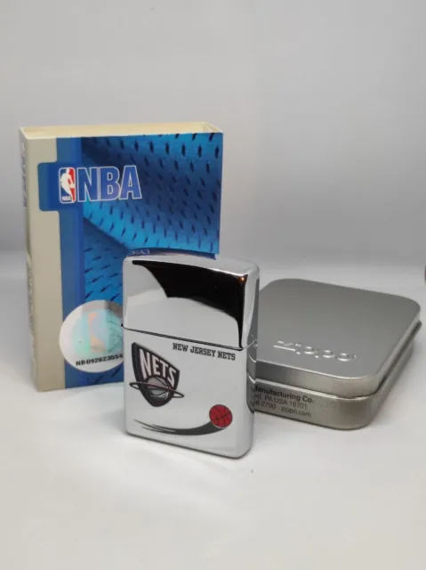 Zippo NBA 22617 New Jersey Nets Lighter Case - No Inside Guts Insert