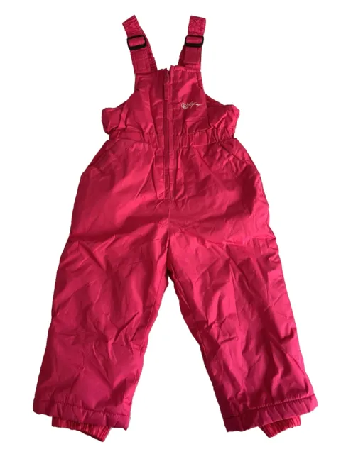 NEW Weatherproof Girls Toddler Size 24M Hot Pink Snow Bib Ski Pants Fast Ship