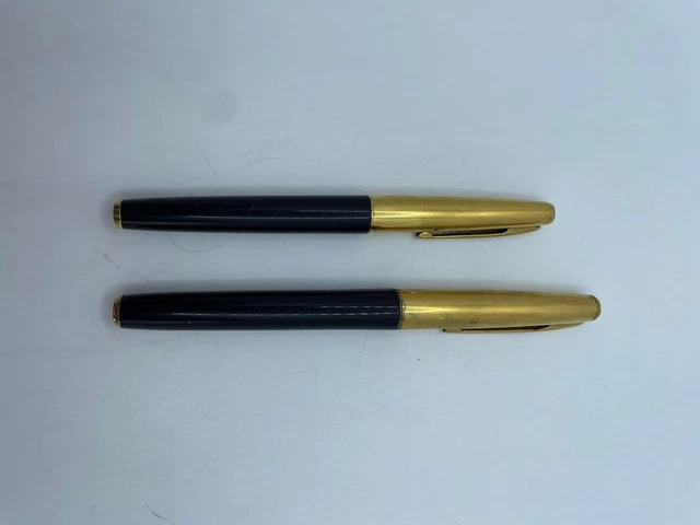 Lot De 2 Stylos Plume De Collection UNIC Lady Et TENOR Paris - En Bakélite, Or Plaqué, Occasion