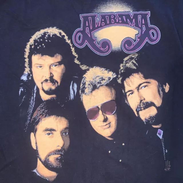 Vintage 1992 Alabama American Pride Tour Concert Tough Tee Medium T-Shirt USA