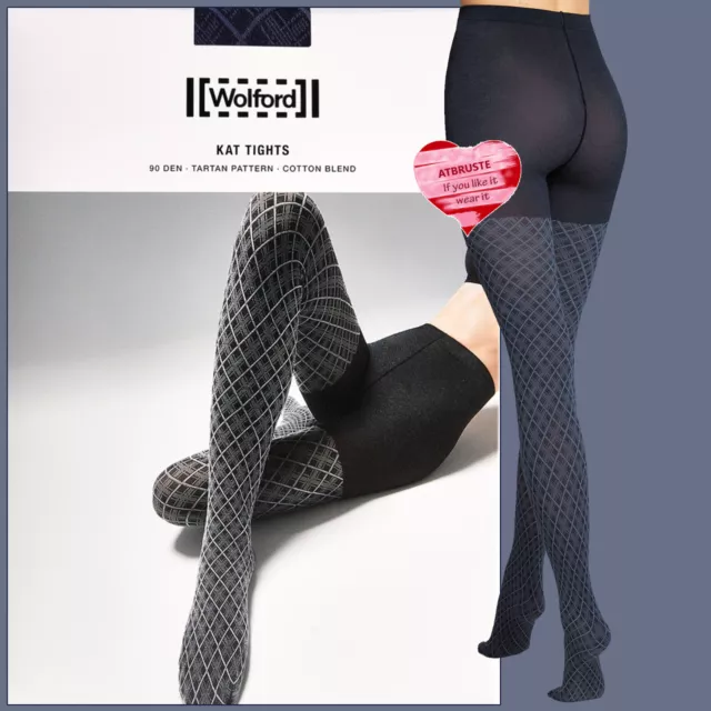 Malas Wolford Kat • M • midnigt / moon indigo... Mezcla de algodón súper suave