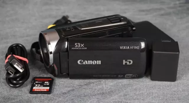 Canon VIXIA HF R42 Full HD 1080p 60fps MP4 32GB Flash Camcorder Black 32x Tested