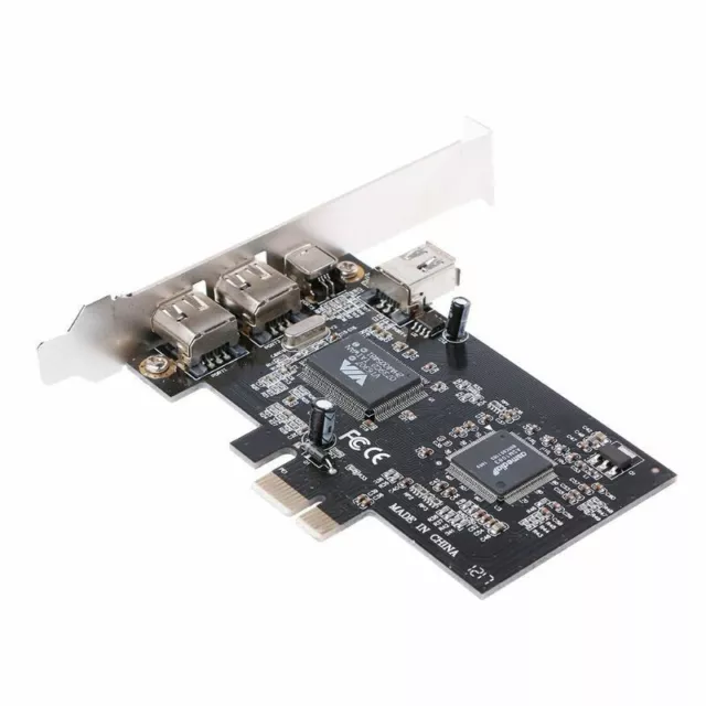 Firewire Card Adapter PCI-e 1X IEEE 1394A 4 Port(3+1) With 6 Pin To 4 Pin IEEE 1
