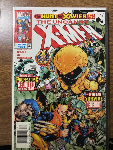 NM- Uncanny X-Men #364 NEWSSTAND Hunt for Xavier Part 5 of 6 Marvel Comics 1999