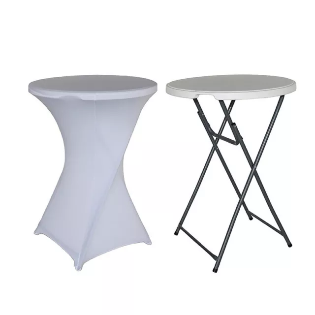 Cocktail Table Fitted Cover Elastic Tablecloth for Wedding Banquet Event Party 3