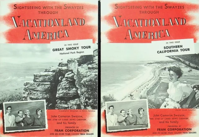 TWO "Vacationland America "Sightseeing With the Swayzes" Booklets Camels - E-11