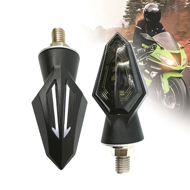 2 pz segnali di svolta universali 12 V luci LED moto frecce posteriori indicatore H7