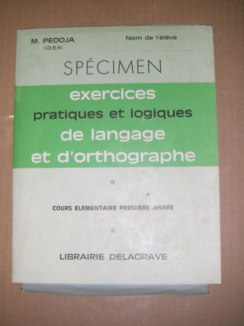 1973 CE1 SCHOOL Manual Practical & Logic Exercises Language & Spelling ...