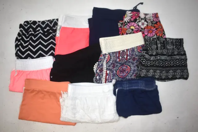 Wholesale Bulk Lot Of 9 Juniors Size Large 11 13 Spring Summer Casual Shorts