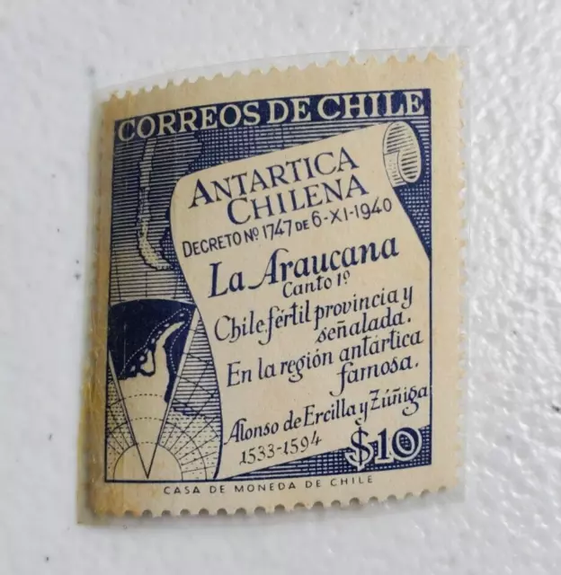 Correos De Chile  Antartica Chilena $10 Postage Stamp 06/268