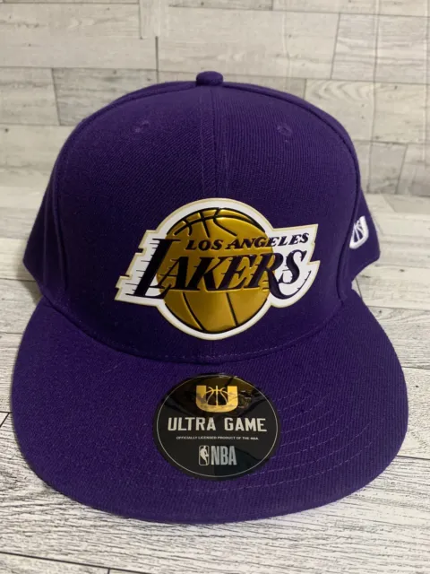 Los Angeles Lakers Cap Mens ULTRA GAME Snapback NBA Purple OSFM Official Hat NWT