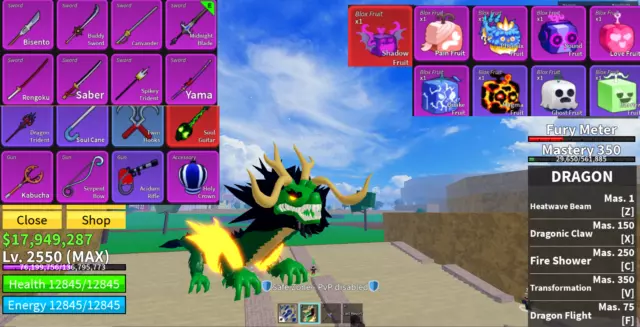 Blox Fruit Account Lv:2450Max, Awaken Dark, GodHuman