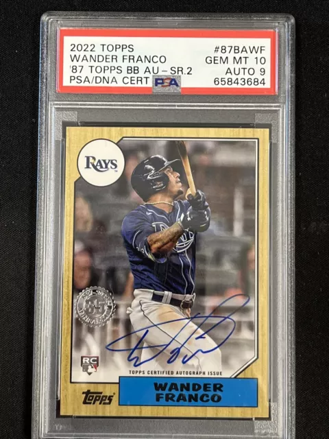 2022 Topps Series 2 - WANDER FRANCO #87BAWF RC On Card AUTO 87 PSA 10