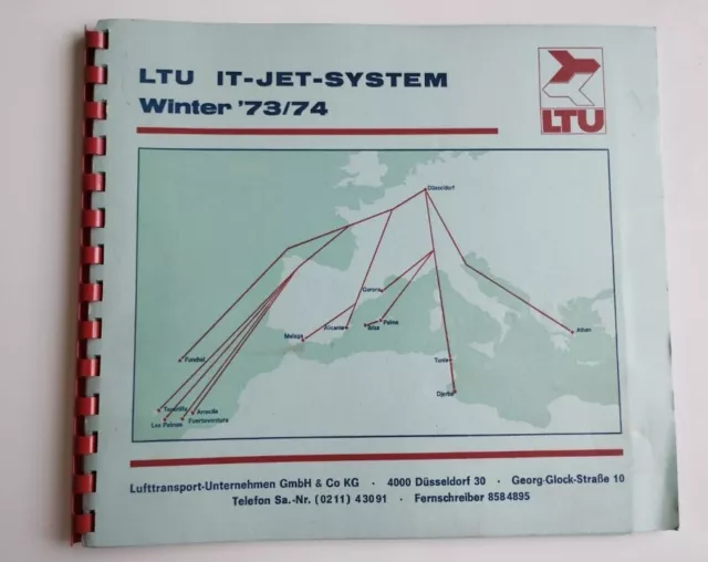 Flugplan LTU 1973-74