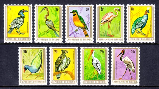 Burundi — Scott 548-556 — 1979 Birds Set — Mnh — Scv $27