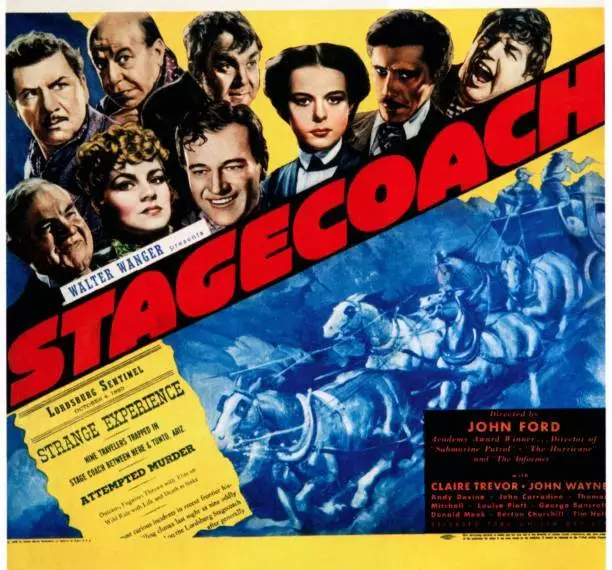 Stagecoach poster top row George Bancroft Donald Meek OLD MOVIE PHOTO