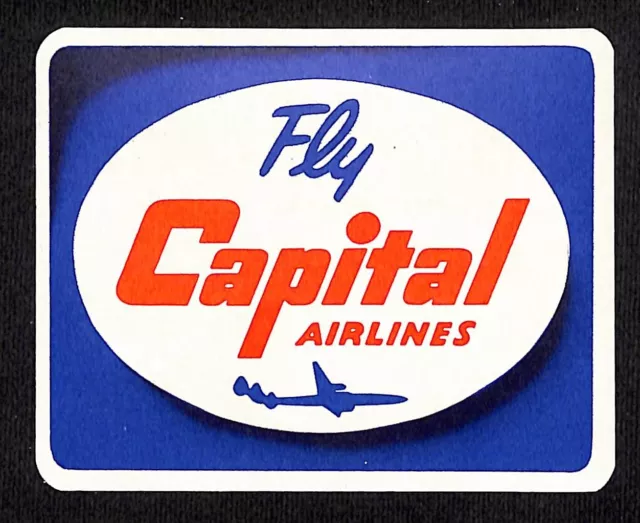 Fly Capital Airlines Wheaties Cereal Premium Airline Sticker c1955 VGC