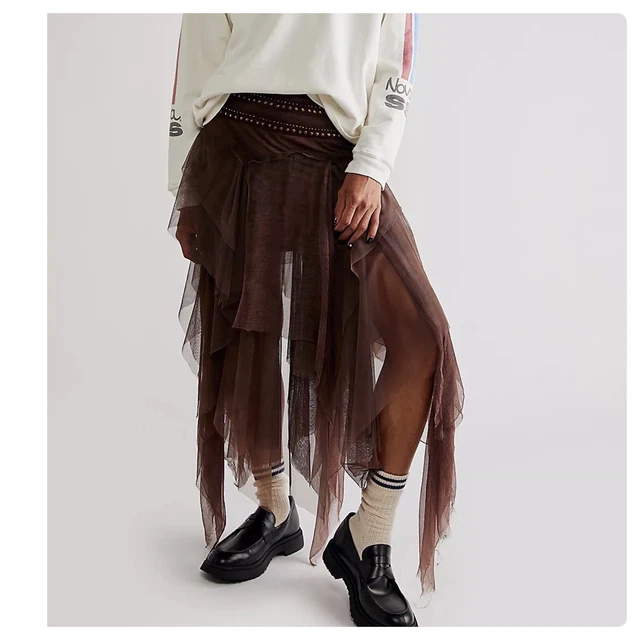 NWOT Free People Nigel Preston Ragged Stud Skirt SZ Small NWOT Free People Nigel Preston Ragged Stud Skirt SZ Small