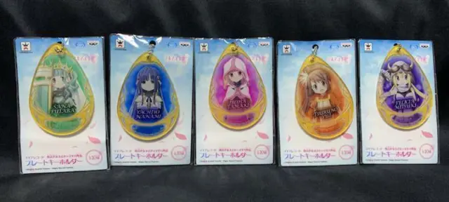 Japan Puella Magi Madoka Plate key chain acrylic cute printed in set of 5 rare!