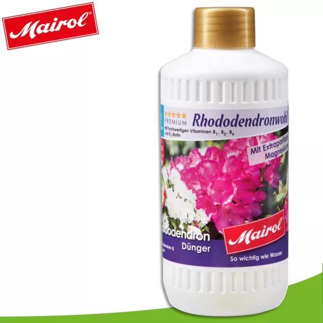 Mairol 500 ml Rhododendronwohl Dünger Premium Liquid Kübelpflanzen Beet Wachstum