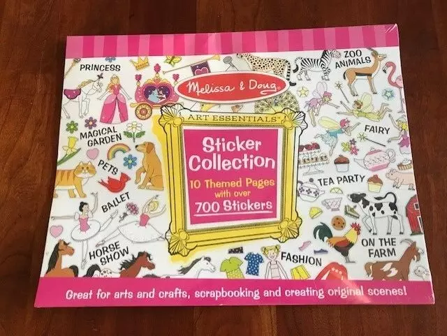 New! Melissa & Doug Sticker Collection Over 700 Stickers 10 Themed Pages