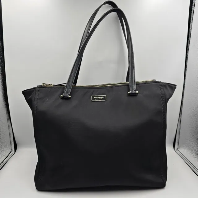 Kate Spade Gold Coast Sierra Tote Purse Shoulder Bag Leather Chain Handles  Black | eBay