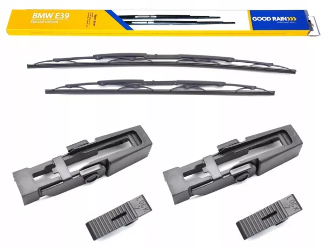 Scheibenwischer für BMW 5er E39 Wischerblatt Satz Wischerarm Adapter Connector