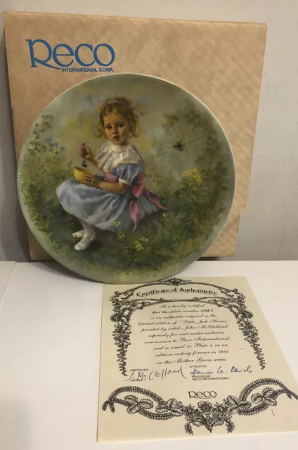Mother Goose "Little Miss Muffet" John  McClelland Collectors Plate