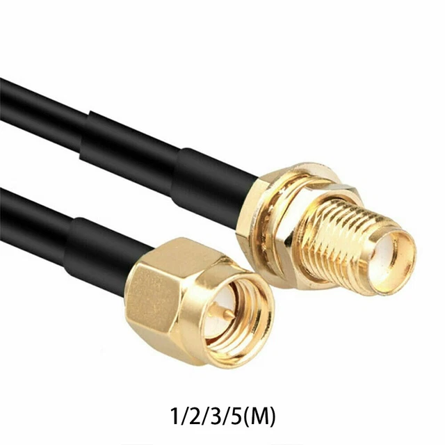 Câble Coaxial SMA Mâle à Femelle RG58 3M - Extension Antenne 4G LTE WiFi Faible Perte