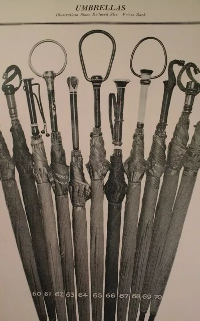 Umbrellas Gothic Pens 1931 Catalog Page Krower New Orleans LA Rare VHTF Bakelite