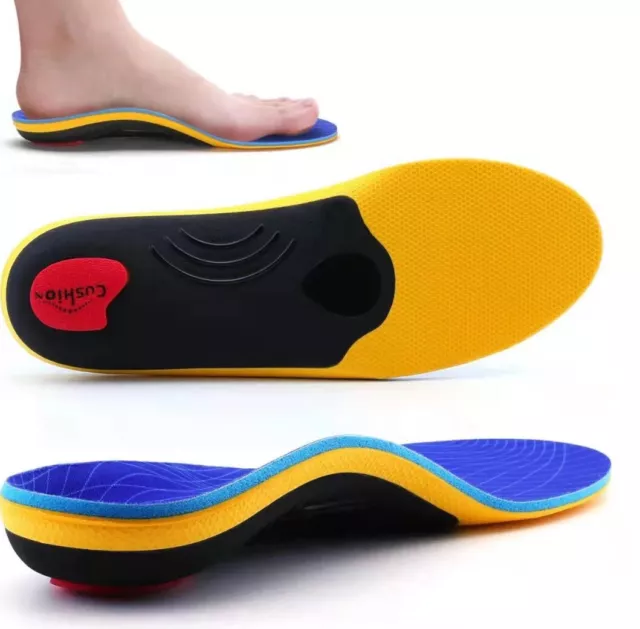 Orthotic Insoles Arch Support Plantar Fasciitis Flat Feet Back Heel Pain Uk 8