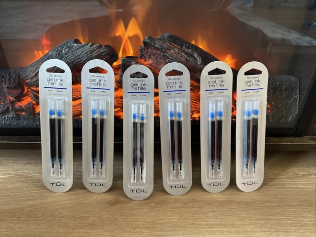 12 Total TUL Gel Pen Refills, Medium Point, 0.7 mm, Blue Ink, Pack Of 2 Refills