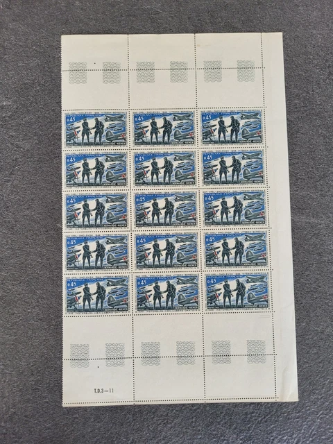 PLANCHE DE 15 Timbres N° 1606 De 1969 - Normandie Niemen EUR 2,00
