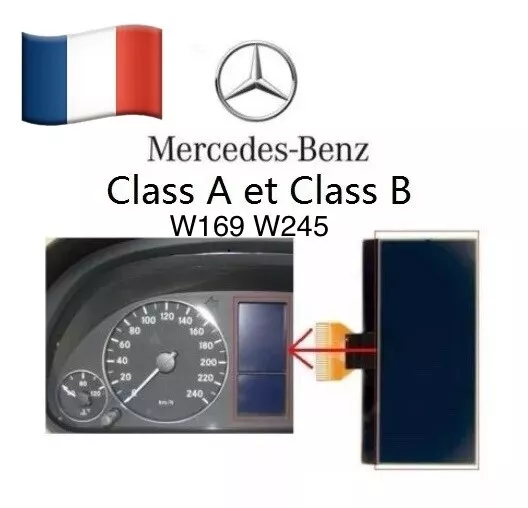 🇫🇷Ecran Afficheur Lcd Pour Compteur Mercedes Class A, B, W169, W245