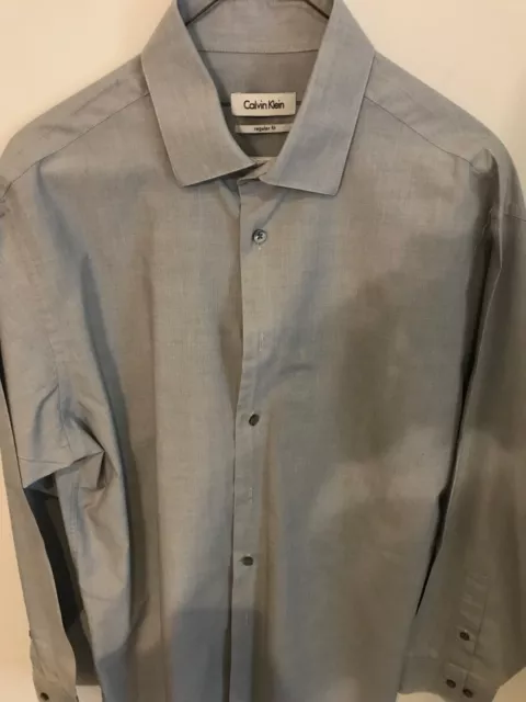 Calvin Klein L/S Gray Shirt Sz M