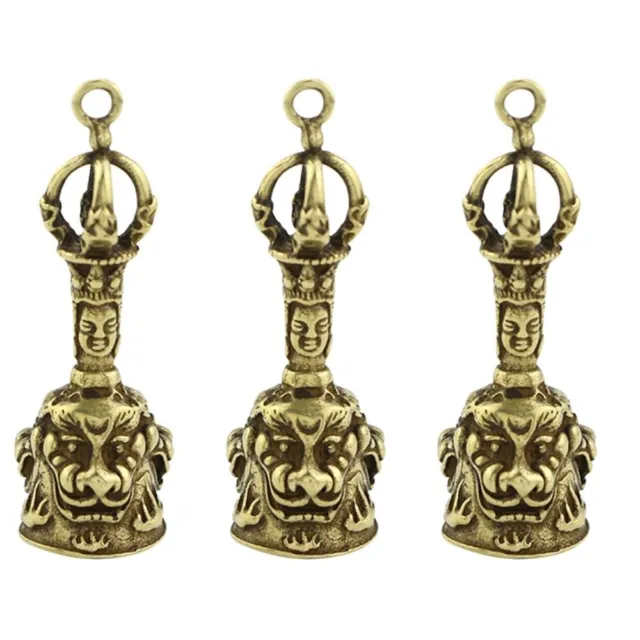 3 Count Buddhist Antique Buddha Ornaments Hanging Bell