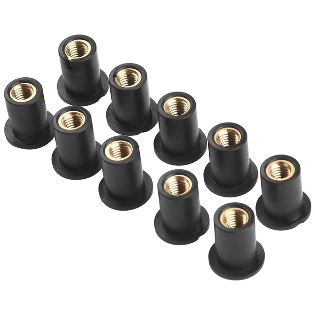 Lot De 50 écrous Caoutchouc M5 - Pour Fixation Pare-brise Et Carénage Moto /VTT
