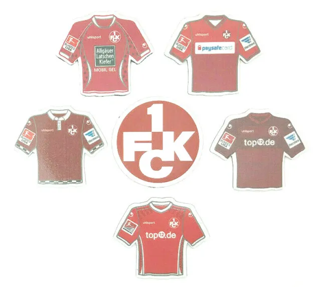 1. FC Kaiserslautern Trikot Magnet versch. Saisons Fussball Bundesliga AMBALLCOM