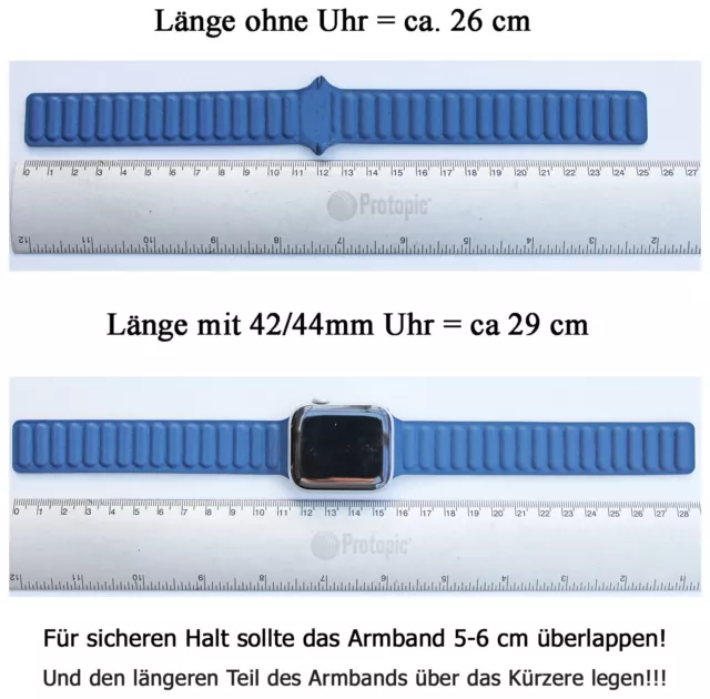 🔥FÜR Apple Watch Lederarmband MAGNET LOOP ULTRA 9-1 Armband Leder Alpine Ocean 3