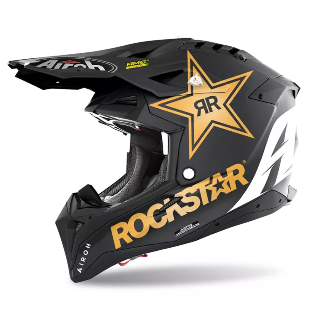 Airoh Aviator 3 Rockstar 22 schwarz matt Helm Offroad Airoh Motorradhelme