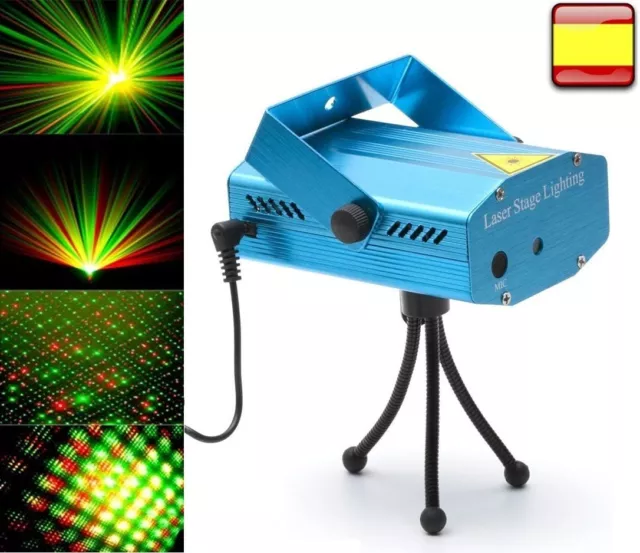 Proyector laser discoteca holográfico luz led foco iluminacion Fiesta DJ Sonido