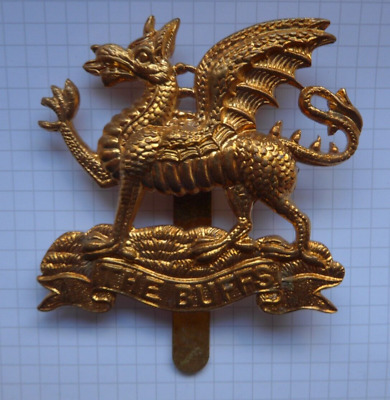 "The Buffs" East Kent Regiment - British Army Cap Badge, Very Good.  231
