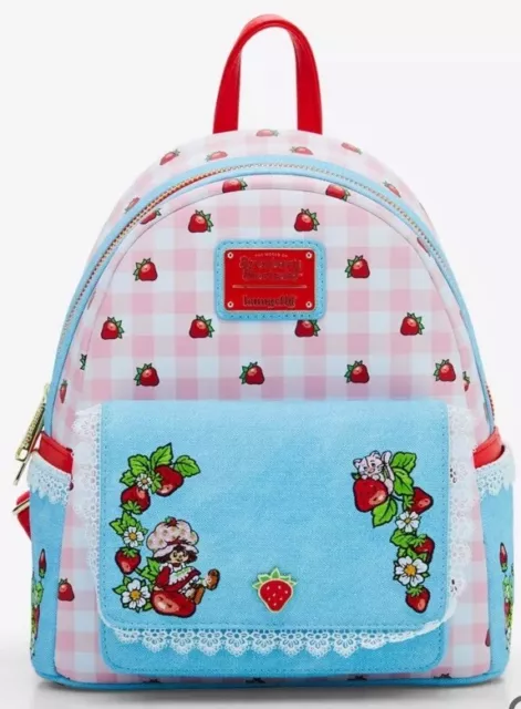 Loungefly Strawberry Shortcake Gingham Scented Mini Backpack New With Tags!
