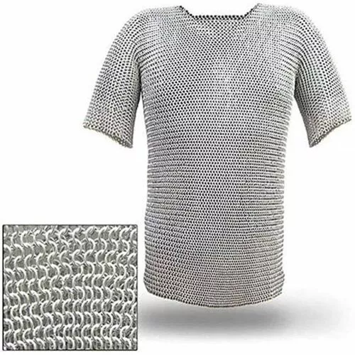 Medieval Armor Aluminio Malla Camiseta Empalmado Haubergeon 3