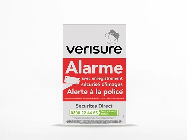 Autocollant dissuasif alarme VERISURE SECURITAS 5x8cm NEUF