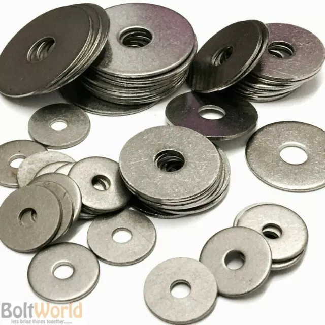 75 Assorted Piece, A2 Stainless Steel Penny Repair Washers M4 M5 M6 M8 M10 Kit