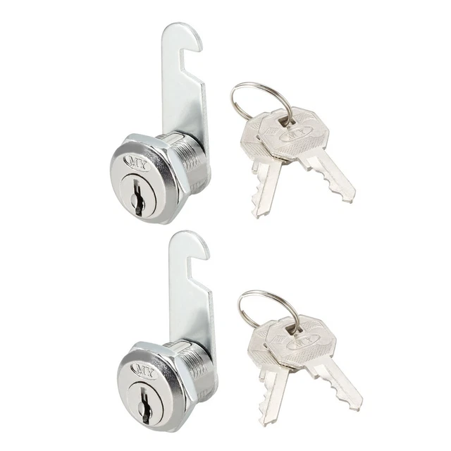 Serratura a Camma 16mm Cilindro Lunghezza 48mm lungo Camma Armadio Chiave 2pz